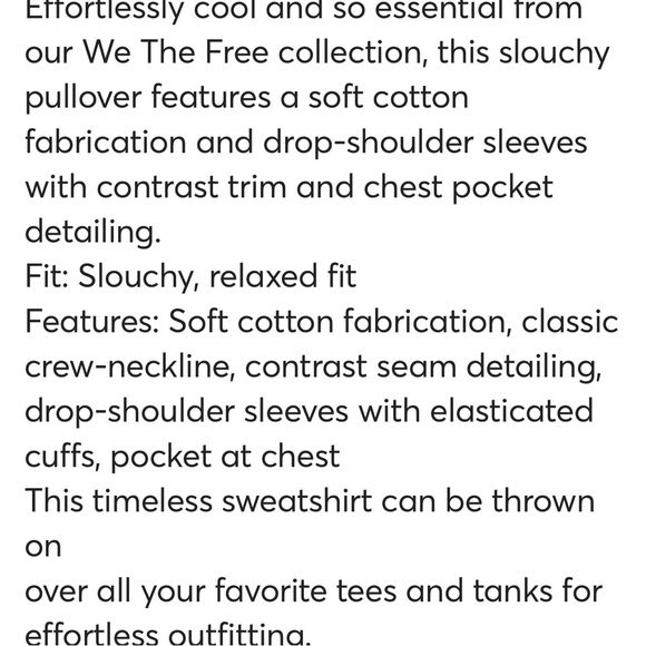 FREE PEOPLE WE THE FREE: WALLACE PULLOVER (NWOT) - Picture 7 of 7